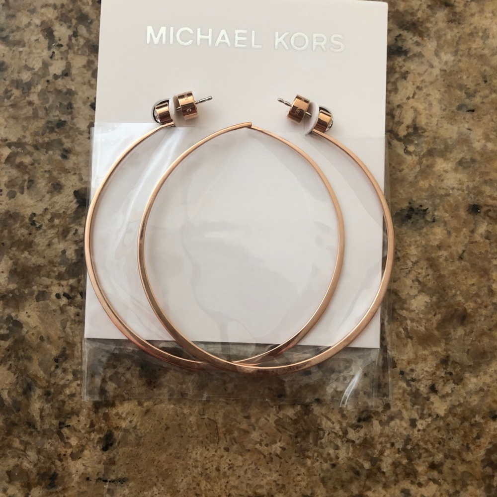 Michael Kors Rose Gold Hoops
